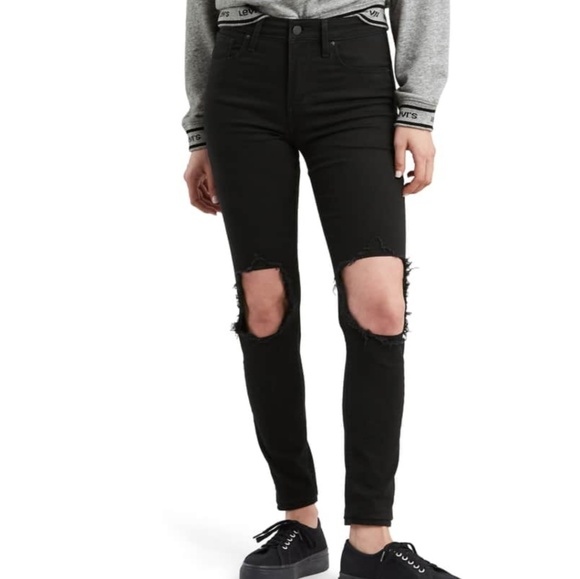SALE! ⭐️ Levi's 721 High Rise Skinny destructed knee - Picture 4 of 8